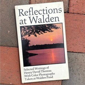 1968 Reflections at Walden Pond Henry David Thoreau Color Photo Nature Woods